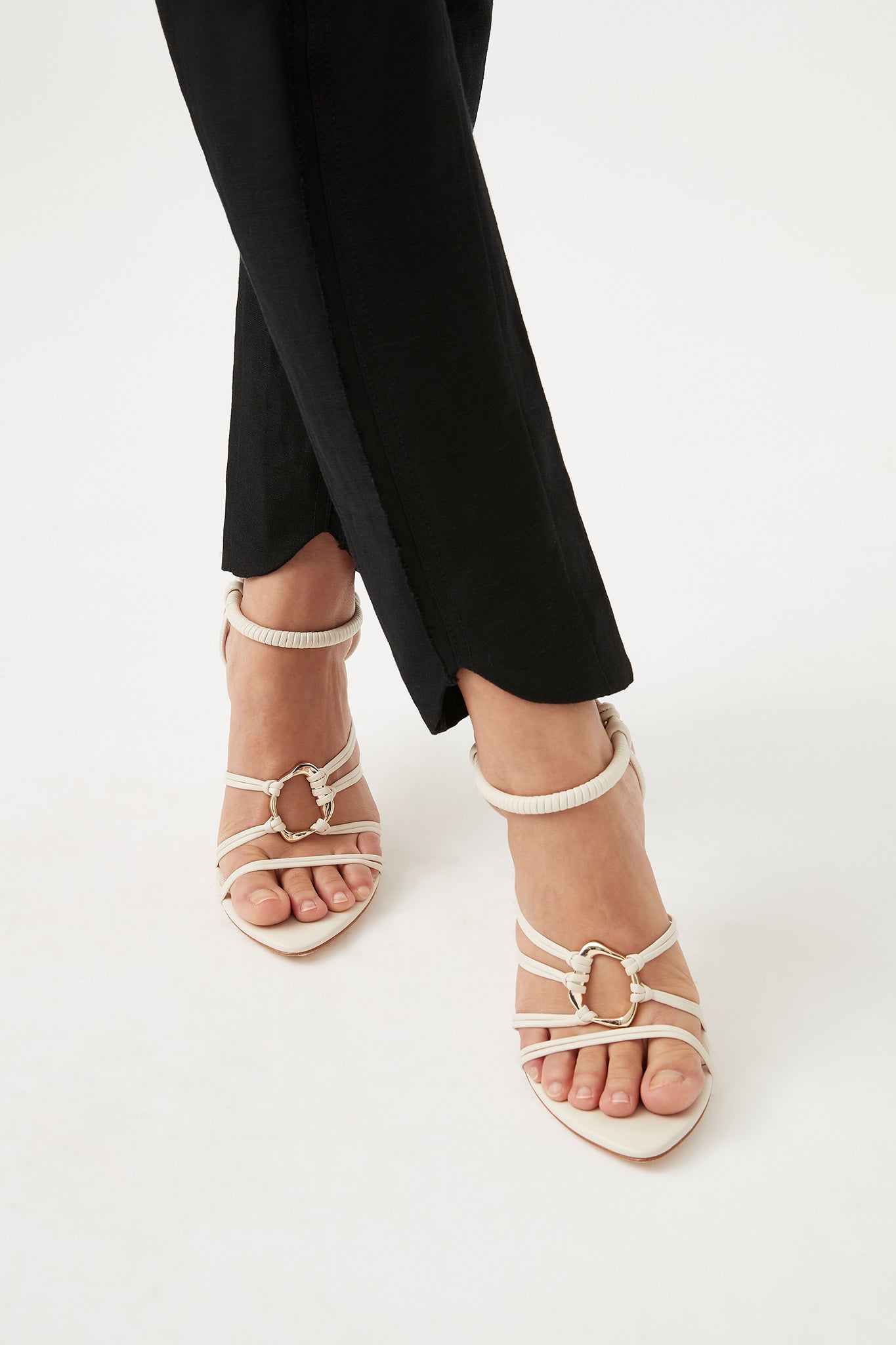 Mirage Leather Strappy Heel