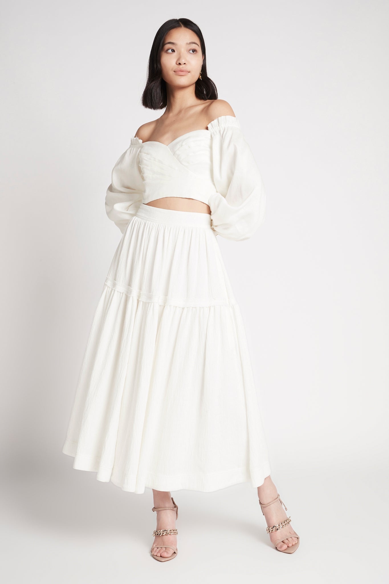 Admiration Gathered Midi Skirt