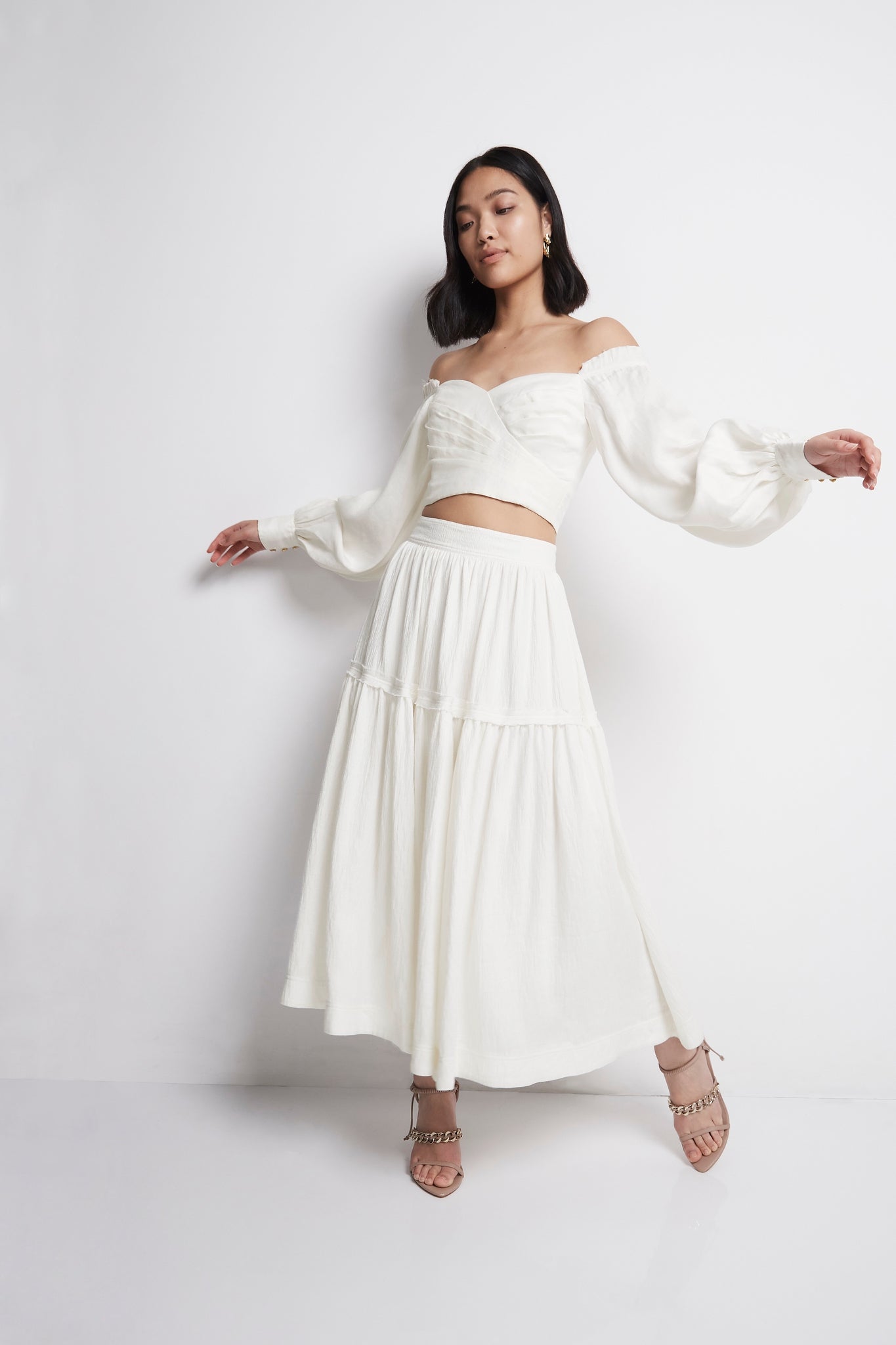 Admiration Gathered Midi Skirt